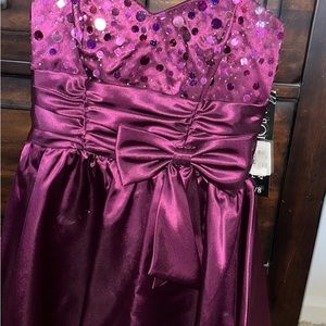 Purple dress with sequins on top